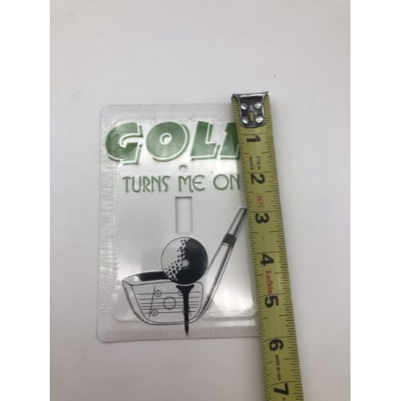 Golf Turns Me On Metal Single Light Switch Plate Cover 6”x4-1/4” sealed - Picture 4 of 6